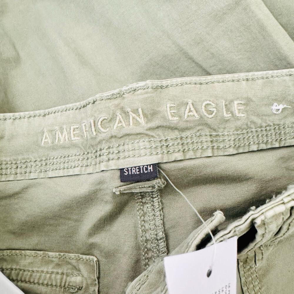 American Eagle Stretch Green Cargo Pants Women’s Size 2 Long - Picture 7 of 9